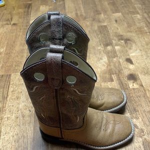 Old west Boys Cowboy Boots Size:13.5